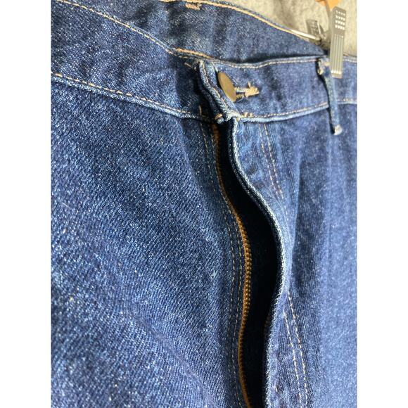 Vintage Blue Denim Jeans Size‎ 48 Waist Relaxed Straight Fit Plus - Picture 10 of 12